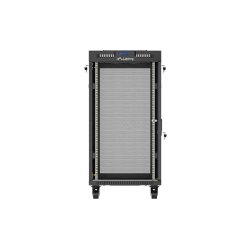 RACK CABINET 19" FREE-STANDING 22U/600X600 (FLAT PACK) WITH MESH DOOR LCD BLACK LANBERG V2