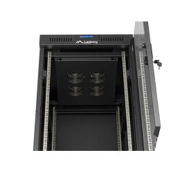 RACK CABINET 19" FREE-STANDING 22U/600X800 (FLAT PACK) WITH GLASS DOOR LCD BLACK LANBERG V2