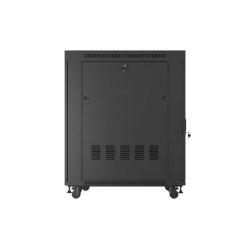 RACK CABINET 19" FREE-STANDING 22U/800X1000 (FLAT PACK) WITH GLASS DOOR LCD BLACK LANBERG V2