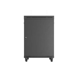 RACK CABINET 19" FREE-STANDING 22U/800X1000 (FLAT PACK) WITH GLASS DOOR LCD BLACK LANBERG V2