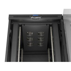RACK CABINET 19" FREE-STANDING 22U/800X1000 (FLAT PACK) WITH GLASS DOOR LCD BLACK LANBERG V2