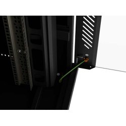 RACK CABINET 19" FREE-STANDING 22U/800X1000 (FLAT PACK) WITH GLASS DOOR LCD BLACK LANBERG V2