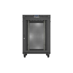 RACK CABINET 19" FREE-STANDING 22U/800X1000 (FLAT PACK) WITH MESH DOOR LCD BLACK LANBERG V2