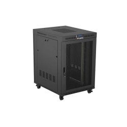 RACK CABINET 19" FREE-STANDING 22U/800X1000 (FLAT PACK) WITH MESH DOOR LCD BLACK LANBERG V2