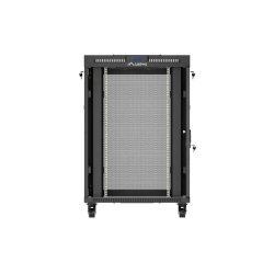 RACK CABINET 19" FREE-STANDING 22U/800X1000 (FLAT PACK) WITH MESH DOOR LCD BLACK LANBERG V2