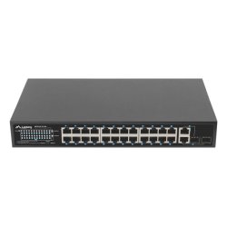 SWITCH LANBERG 24X 100MB POE+/2X COMBO RACK 19" GIGABIT ETHERNET 250W