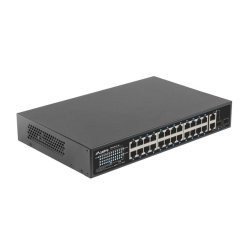 SWITCH LANBERG 24X 100MB POE+/2X COMBO RACK 19" GIGABIT ETHERNET 250W