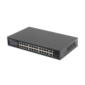 SWITCH LANBERG 24X 100MB POE+/2X COMBO RACK 19