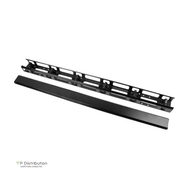 VERTICAL CABLE MANAGEMENT PANEL 22U FOR 19" FREE-STANDING CABINETS 2PCS BLACK LANBERG