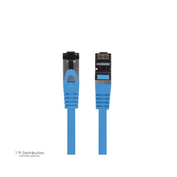 PATCHCORD CAT.8.1 S/FTP LSZH CU 0.25M BLUE FLUKE PASSED LANBERG