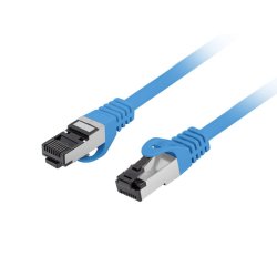 PATCHCORD CAT.8.1 S/FTP LSZH CU 0.25M BLUE FLUKE PASSED LANBERG