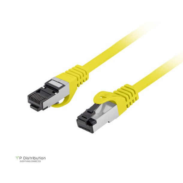 PATCHCORD CAT.8.1 S/FTP LSZH CU 0.25M YELLOW FLUKE PASSED LANBERG