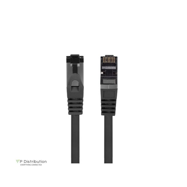 PATCHCORD CAT.8.1 S/FTP LSZH CU 1M BLACK FLUKE PASSED LANBERG