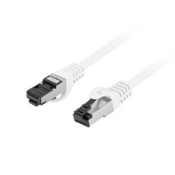 PATCHCORD CAT.8.1 S/FTP LSZH CU 0.25M WHITE FLUKE PASSED LANBERG