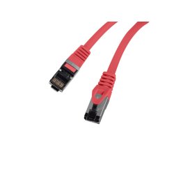 PATCHCORD CAT.8.1 S/FTP LSZH CU 0.25M RED FLUKE PASSED LANBERG