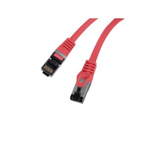 PATCHCORD CAT.8.1 S/FTP LSZH CU 0.25M RED FLUKE PASSED LANBERG