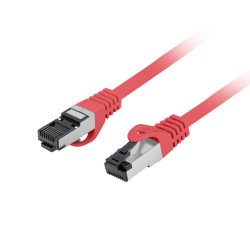 PATCHCORD CAT.8.1 S/FTP LSZH CU 0.25M RED FLUKE PASSED LANBERG