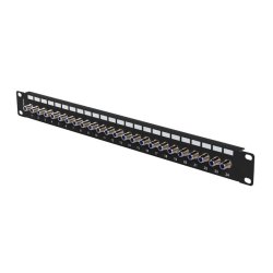 PATCH PANEL 24 PORT 1U F-TYPE CONNECTOR BLACK LANBERG