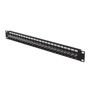 PATCH PANEL 24 PORT 1U F-TYPE CONNECTOR BLACK LANBERG
