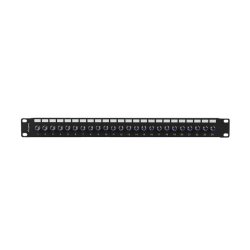 PATCH PANEL 24 PORT 1U F-TYPE CONNECTOR BLACK LANBERG