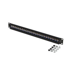 PATCH PANEL 24 PORT 1U F-TYPE CONNECTOR BLACK LANBERG