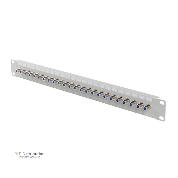 PATCH PANEL 24 PORT 1U F-TYPE CONNECTOR GREY LANBERG