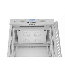 RACK CABINET 19" FREE-STANDING 15U/600X600 (FLAT PACK) WITH GLASS DOOR LCD GREY LANBERG V2