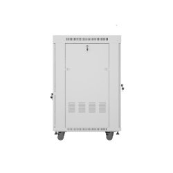 RACK CABINET 19" FREE-STANDING 22U/600X800 (FLAT PACK) WITH GLASS DOOR LCD GREY LANBERG V2