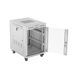 RACK CABINET 19" FREE-STANDING 15U/600X800 (FLAT PACK) WITH GLASS DOOR LCD GREY LANBERG V2