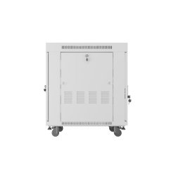 RACK CABINET 19" FREE-STANDING 15U/600X800 (FLAT PACK) WITH GLASS DOOR LCD GREY LANBERG V2