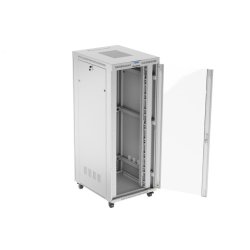 RACK CABINET 19" FREE-STANDING 42U/800X1000 (FLAT PACK) WITH GLASS DOOR LCD GREY LANBERG V2