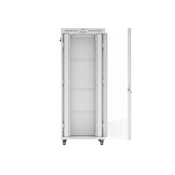 RACK CABINET 19" FREE-STANDING 42U/800X1000 (FLAT PACK) WITH GLASS DOOR LCD GREY LANBERG V2