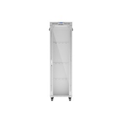 RACK CABINET 19" FREE-STANDING 42U/600X800 (FLAT PACK) WITH GLASS DOOR LCD GREY LANBERG V2