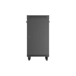 RACK CABINET 19" FREE-STANDING 22U/600X600 (FLAT PACK) WITH GLASS DOOR LCD BLACK LANBERG V2