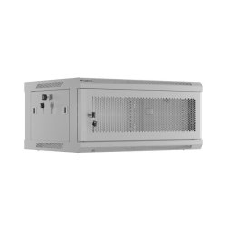 RACK CABINET 19" WALL-MOUNT 4U/600X450 (FLAT PACK) WITH PERFORATED DOOR GREY LANBERG