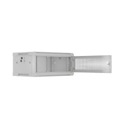 RACK CABINET 19" WALL-MOUNT 4U/600X450 (FLAT PACK) WITH PERFORATED DOOR GREY LANBERG