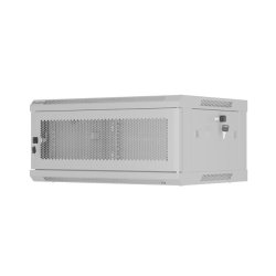 RACK CABINET 19" WALL-MOUNT 4U/600X450 (FLAT PACK) WITH PERFORATED DOOR GREY LANBERG