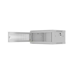 RACK CABINET 19" WALL-MOUNT 4U/600X450 (FLAT PACK) WITH PERFORATED DOOR GREY LANBERG