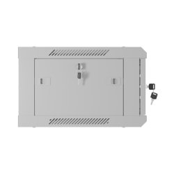 RACK CABINET 19" WALL-MOUNT 4U/600X450 (FLAT PACK) WITH PERFORATED DOOR GREY LANBERG