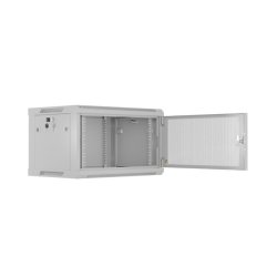 RACK CABINET 19" WALL-MOUNT 6U/600X450 (FLAT PACK) WITH PERFORATED DOOR GREY LANBERG
