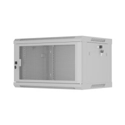 RACK CABINET 19" WALL-MOUNT 6U/600X450 (FLAT PACK) WITH PERFORATED DOOR GREY LANBERG