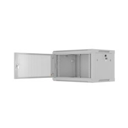 RACK CABINET 19" WALL-MOUNT 6U/600X450 (FLAT PACK) WITH PERFORATED DOOR GREY LANBERG