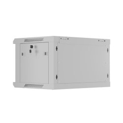 RACK CABINET 19" WALL-MOUNT 6U/600X450 (FLAT PACK) WITH PERFORATED DOOR GREY LANBERG