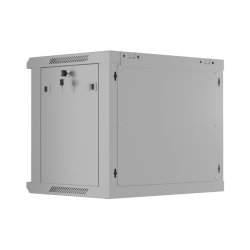 RACK CABINET 19" WALL-MOUNT 9U/600X450 (FLAT PACK) WITH PERFORATED DOOR GREY LANBERG