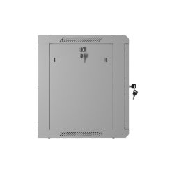 RACK CABINET 19" WALL-MOUNT 9U/600X450 (FLAT PACK) WITH PERFORATED DOOR GREY LANBERG
