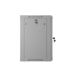 RACK CABINET 19" WALL-MOUNT 12U/600X450 (FLAT PACK) WITH PERFORATED DOOR GREY LANBERG