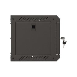 RACK CABINET 10" WALL-MOUNT 4U/300X300 (FLAT PACK) WITH GLASS DOOR BLACK LANBERG