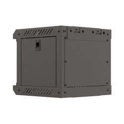 RACK CABINET 10" WALL-MOUNT 4U/300X300 (FLAT PACK) WITH GLASS DOOR BLACK LANBERG
