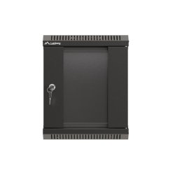 RACK CABINET 10" WALL-MOUNT 6U/300X300 (FLAT PACK) WITH GLASS DOOR BLACK LANBERG