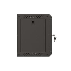 RACK CABINET 10" WALL-MOUNT 6U/300X300 (FLAT PACK) WITH GLASS DOOR BLACK LANBERG